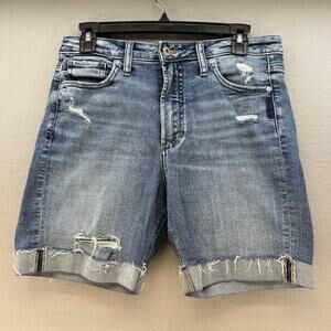 Silver Jean Shorts Women's 28x6.5 (6) Blue Sure Thing Long Short Bermuda Summer